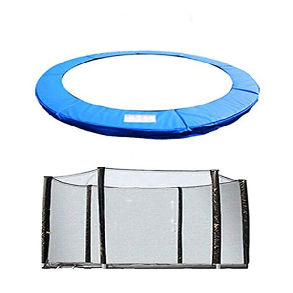Greenbay Trampoline Replacement Safety Spring Cover Padding Pad + Safety Net Enclosure Surround 8FT Blue