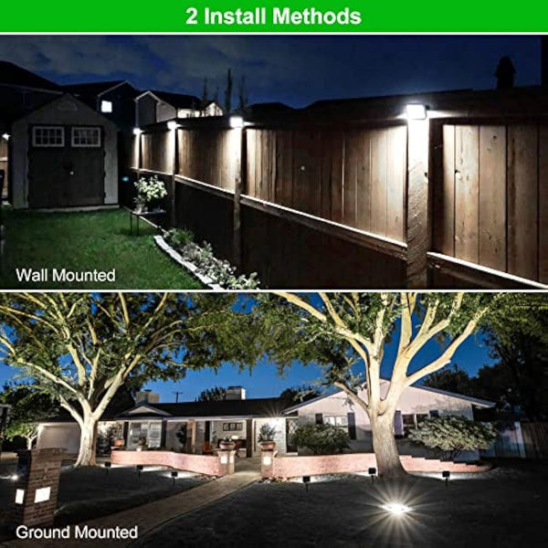 NATPOW Garden Lights Mains Powered, Garden Spike Lights LED Outdoor Landscape Spot Light with Adapter, IP65 Waterproof 5V LED Spotlight for Lawn, Pathway, Yard (6000K)