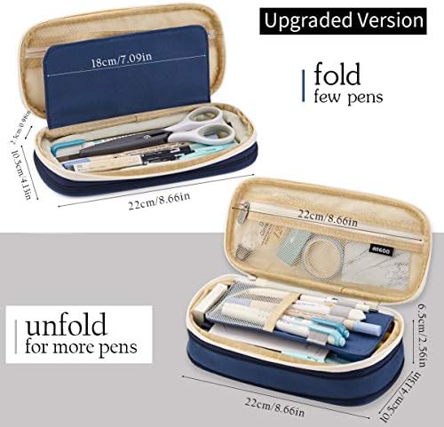 EASTHILL Big Capacity Pencil Pen Case Office College School Large Storage High Capacity Bag Pouch Holder Box Organizer