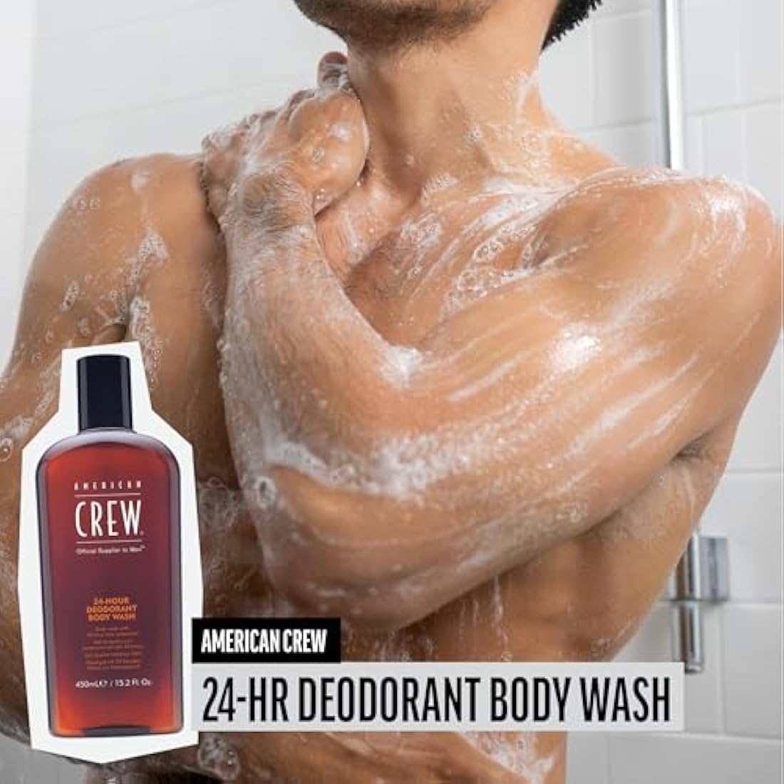 American Crew 24 Hour Deodorant Body Wash, Tea Tree, 450 ml