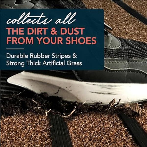 ubdyo Door Mats Indoor - Extra Durable Dirt Trapping Indoor Mats - Non-slip Rubber Rubber Door Mat - Low Profile Welcome Mat - (80 x 120 cm, Bright Brown)