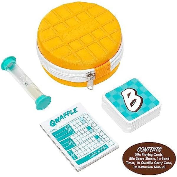 Ideal | Qwaffle: The tasty game of words and letters | Family Word Games | 2+ Players | Ages 8+