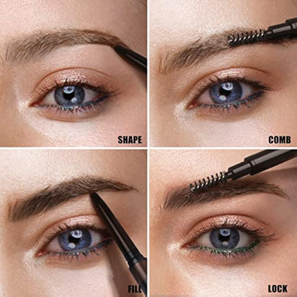 Eyebrow Pencil Natural Look - Black, Long-Lasting, Waterproof, Precise Application - Vegan & Cruelty-Free 0.08g (101#Taupe)