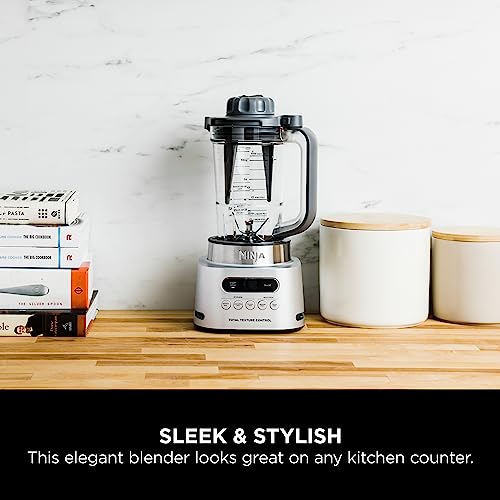 Ninja Foodi Power Nutri Blender 2-in-1, Blend Smoothie Bowls, Thick Spreads & Frozen Drinks, Automatic Programs, 700ml Cup & 400ml Bowl with with Power Paddle, 1100W, Silver CB100UK