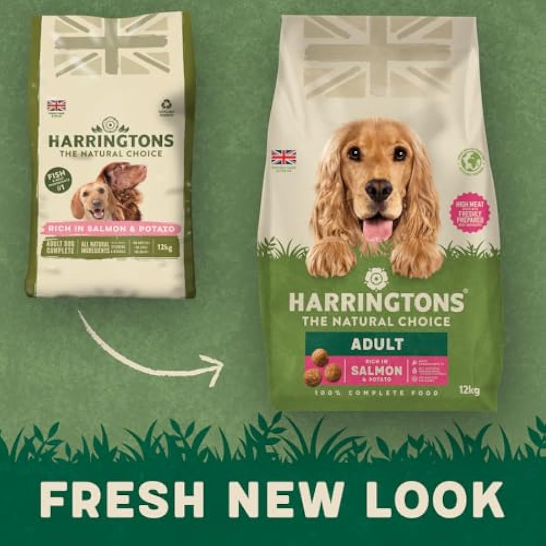 Harringtons Complete Dry Adult Dog Food Salmon & Potato 12kg - Made with All Natural Ingredients
