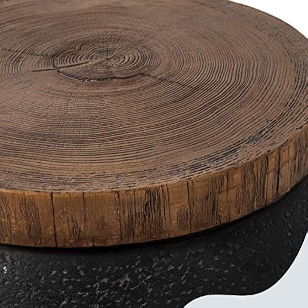 HOMPUS Side Table Modern Jar Shaped End Table, Home Décor Accent Nightstand for Living Room, Bedroom, Balcony or Outdoor, No Assembly