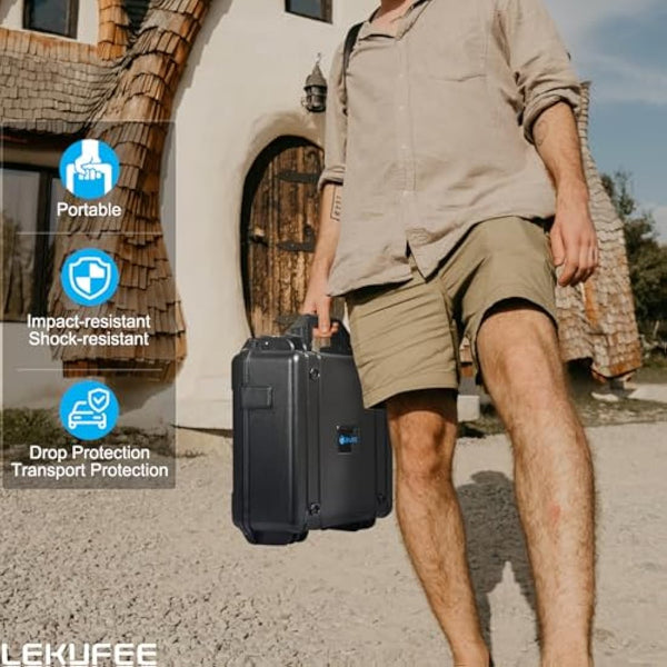 LEKUFEE Waterproof Hard Carrying Case for DJI Mini 4 Pro/3 Pro/3 Drone, DJI RC 2/RC N3/N2/N1 & More Accessories (Case Only)