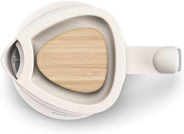 Philips Eco Conscious Edition Kettle 5000 Series, 100% Bio-based plastics*, 1.7 L Capacity, Cordless + 360° Pirouette Base, Silk White Matt Finish, (HD9365/11)