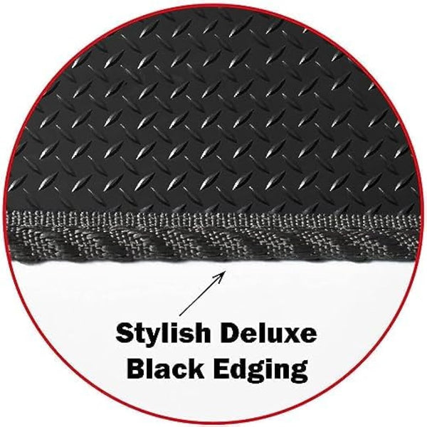 Lusso Floor Carpet Mats for Car | Tailored/Compatible to Fit Ford Transit Custom 2015 onwards | Heavy Duty 3mm Rubber Car Mats | 1-Piece Set (Black Edging)