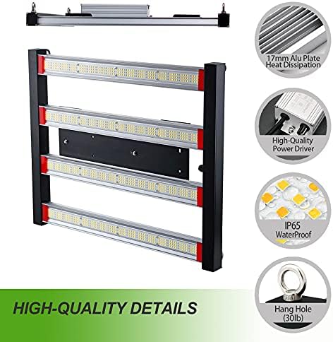 LinQool LED Grow Light 240w，3X3ft Dimmable Plant Grow Light UV IR,Sunlike Full Spectrum for Indoor Plants Seeding Veg and Bloom Plant Growing Lamps