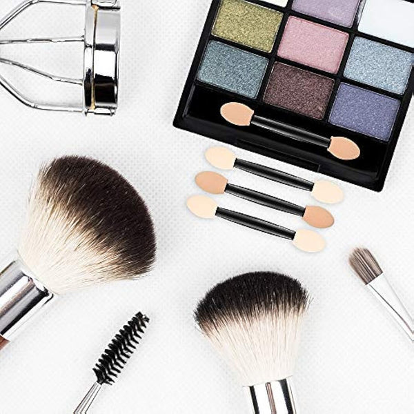 Eyeshadow Applicators, MORGLES 50pcs Disposable Eyeshadow Brushes Set for Make Up Adult Girls, Black