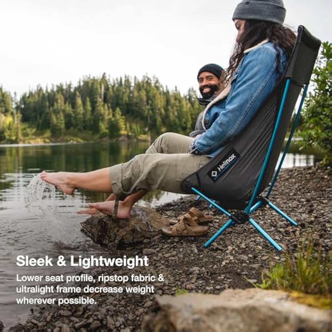 Helinox Chair Zero Ultralight Highback Backpacking Chair, Black