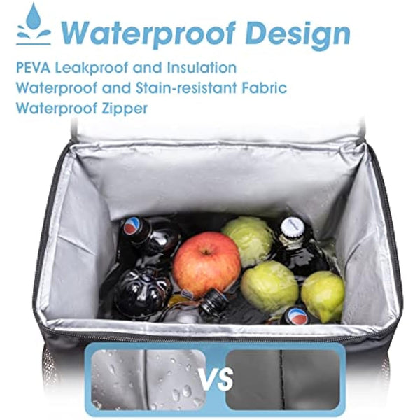 MATEPROX Large Cooler Bag Rucksack, 40L Leakproof Insulated Picnic Backpack Keeps 54 Cans with Bottle Opener, Waterproof Lunch Cooler Bag Backpack for Camping Beach Hiking Outdoor Activities