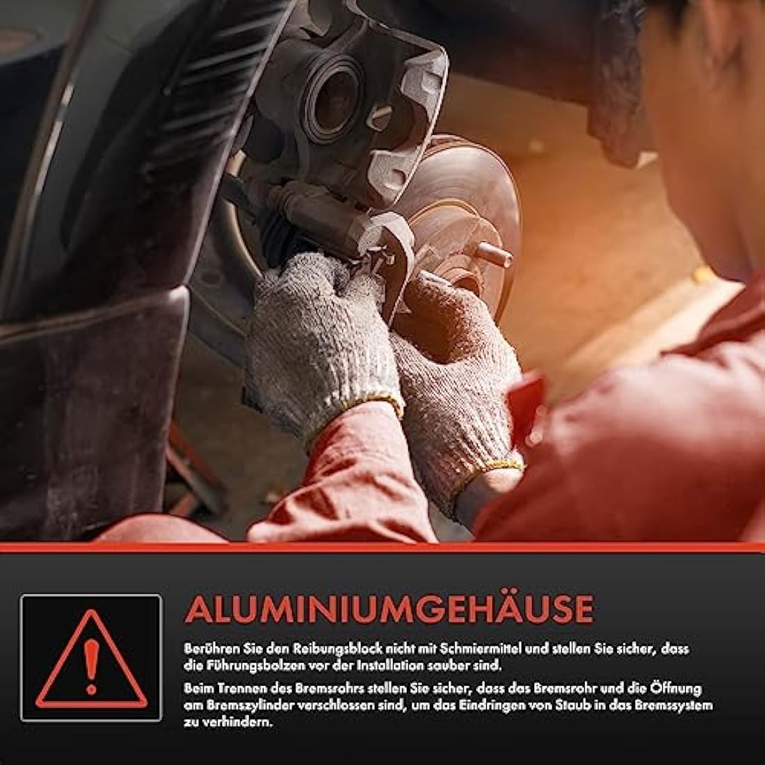 Frankberg Brake Caliper Disc Brake Rear Right Cast Aluminium Compatible with 1 Series E81 116d-120i 1 Series E87 116d-120i 3 Series E90 316d-320i 3 Series Coupe E92 316i Replace# 34216776378