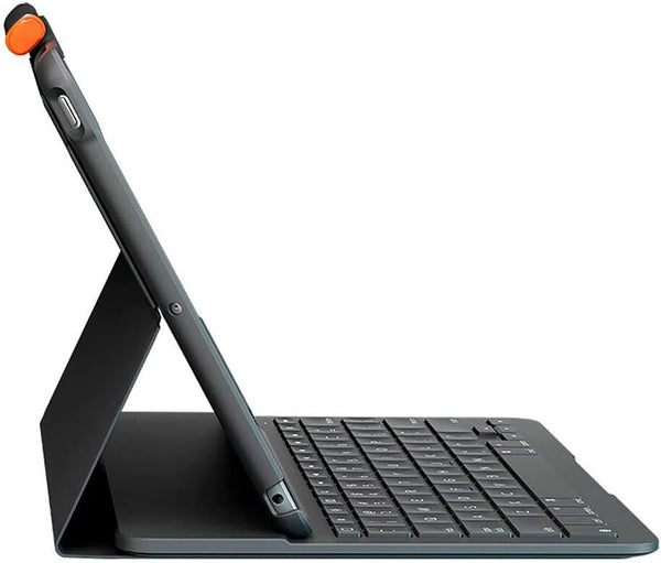 Logitech SLIM FOLIO iPad Keyboard Case 10.2 Inch, QWERTZ German Layout - Graphite Black