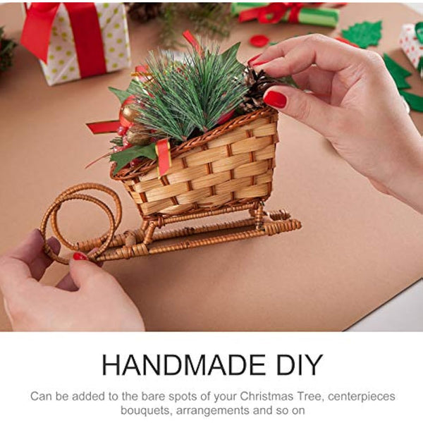 Amosfun 24Pcs Small Artificial Pine Picks Artificial Plants Christmas Pine Branches for Christmas Flower Arrangements Wreaths and Holiday Decorations