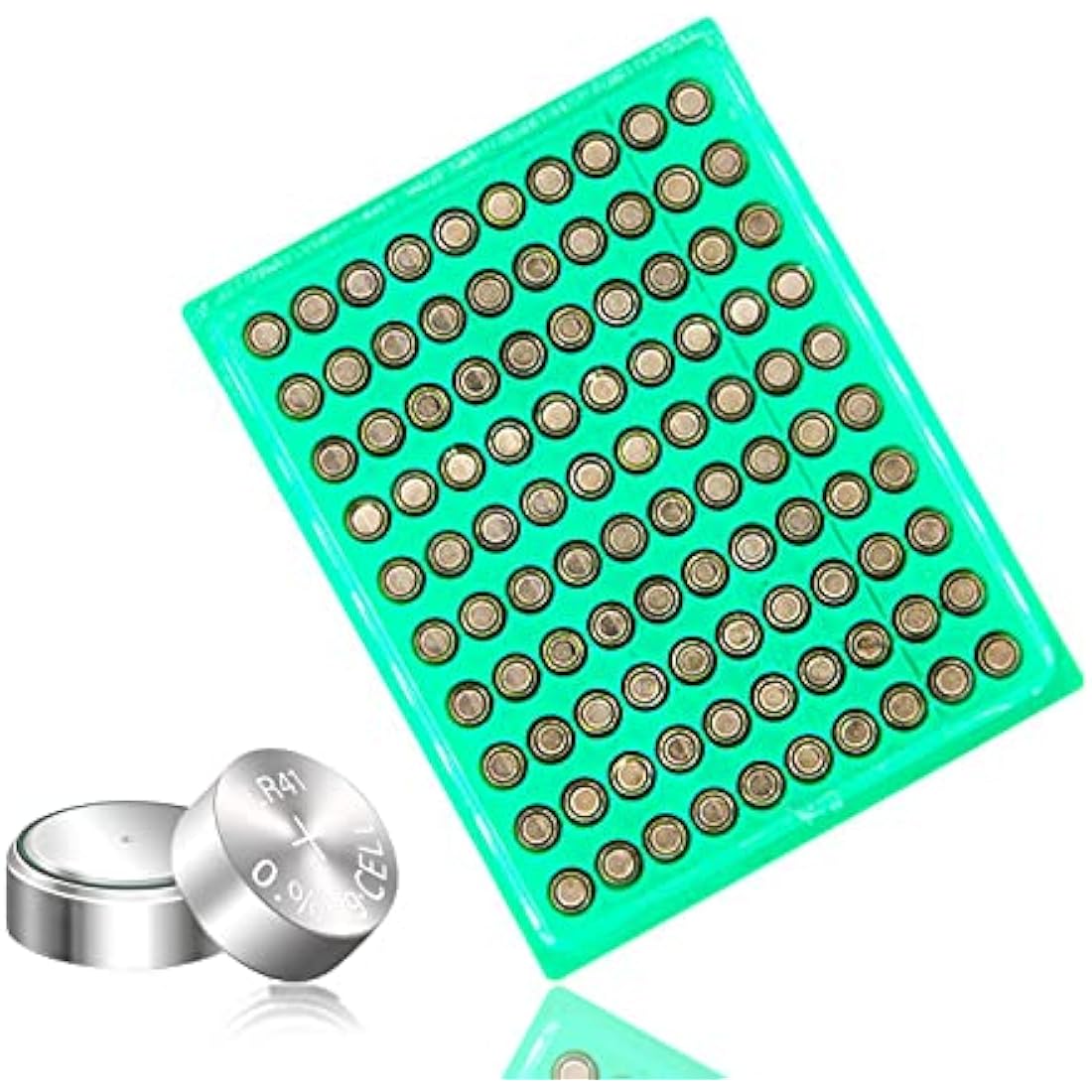 Alkaline Button Cell Batteries LR41 AG3 1.5V Coin Cell Battery 384 SR41 SR741 for Watches Toys Calculators 100-Pack