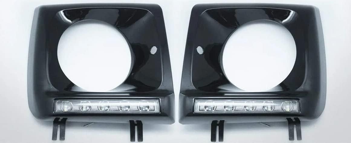 GAZOZ PERFORMANCE Black Head Light Cover 5 PCS LED Daytime Running Lamp for 90-13 Mercedes W463 G