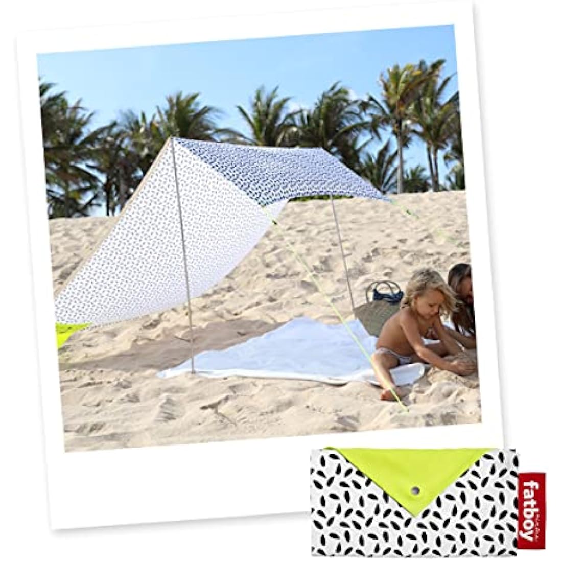 Fatboy® Miasun Multi | Portable Beach Tent | Lightweight and Easy to Assemble | UV Resistant Beach Tent | 330 x 190 x 140 cm