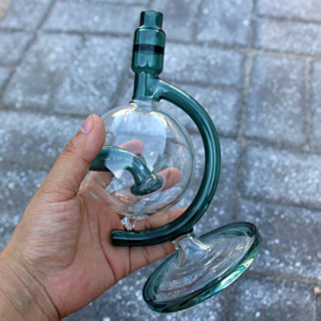 Green Bongs Glass Bong with Tornado percolate,Green Water Bongs with 14.5mm Bong Bowl Height 25cm Weight 400g Glass Pipe for Smoking Hookah Glass Bongs Oil Rig Smoking Pipe