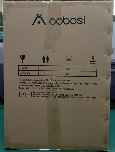 AAOBOSI 50L Compressor Car Fridge Freezer, Portable Camping Fridge with APP Control for 12/24V DC & 100-240V AC, Electric Cooler for Truck Campervan RV Boat, -20℃ to 20℃