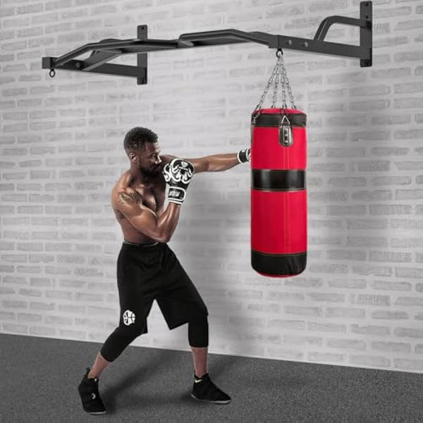 Kipika Heavy Duty Ceiling Pull Up Bar - Adjustable Height, Comfortable Grip, Easy Installation - Ideal for Home Gym Workout