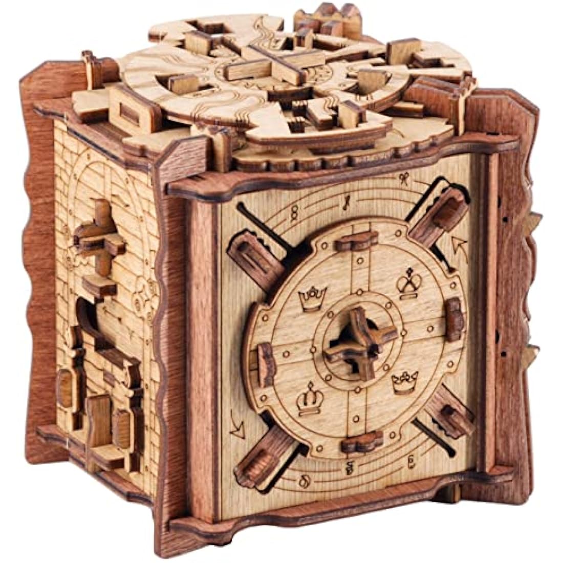 iDventure Cluebox - The Trial of Camelot - Escape Room game - Puzzle box - 3D wooden puzzle - sequential puzzle - 3D puzzles for adults - brain teaser - birthday gift gadget for men - money box