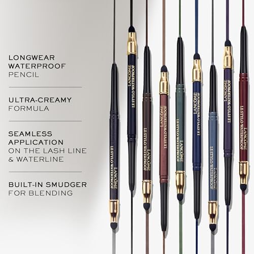Lancôme Le Stylo Waterproof Eyeliner - Long-Lasting, Creamy & Blendable Eyeliner Pencil with Smudger