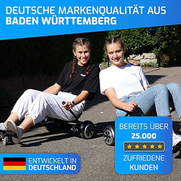 EasyCruiser PRO - Premium Hoverboard Seat - Hoverboard with Seat Suitable for 98% of all Hoverboards 6.5-10 Inch - German Quality Brand - Hoverkarts - Hovercart