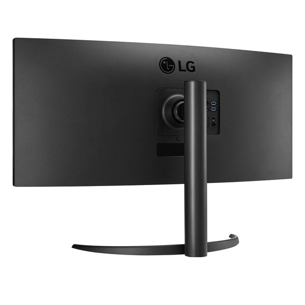 LG Electronics Curved UltraWide Monitor 34WR55QK, 34 inch, 1440p, 100Hz, 5ms Response Time, VA Panel, Smart Energy Saving, USB-C (65W Power Delivery), Displayport, HDMI