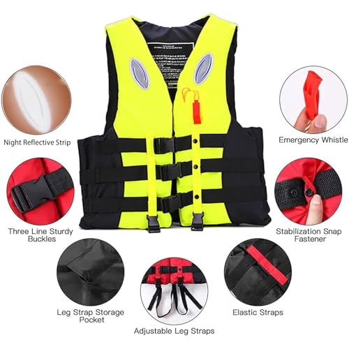 Swim Jacket - Paddle Board Life Jacket for Adult Adjustable Buoyancy Aids Swim Safety Snorkeling Vest for Kayaking Floatation Device Surfing Outdoor WaterSports(Blue,XL)