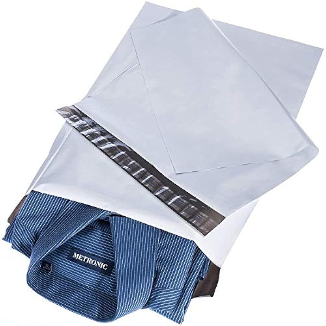 Switory Parcel Bags 12x16 Inch Mailing Bags Waterproof,Packaging Bags Poly Nylon Self-Seal Parcel Bags for Posting Clothes,100Pcs (30.5x39.5cm,White)