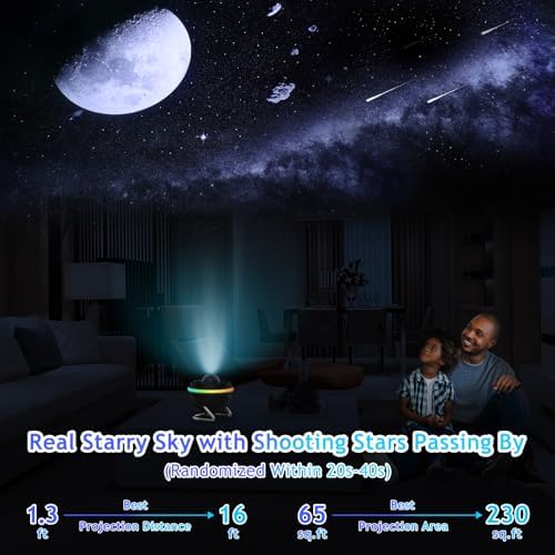 ALLOMN 13 in 1 Galaxy Projector for Bedroom, Planetarium Star Projector with 13 Film Discs & 6 RGB Light Effects, Starry Sky Projectors Planetarium Night Light with Timer for Adults Kids Birthday