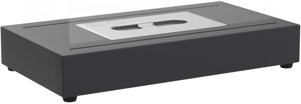 ATR ART TO REAL Tabletop Bioethanol Fireplace,0.5L Tank Large Capacity Bio ethanol Fuel Burner Heater Indoor Outdoor,Portable Table Top Fire Pit,Black