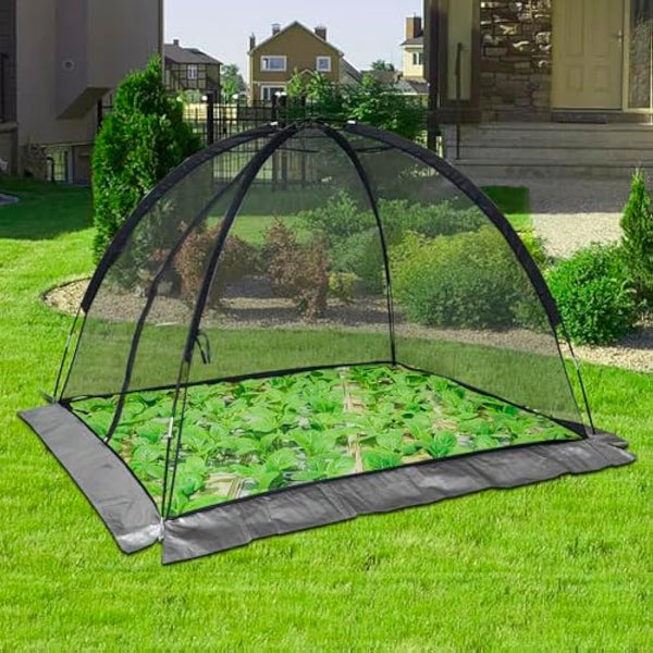 Kapler Pond Cover Net, 17x13FT Pond Cover Netting for Outdoor, Garden Pond Protector, Pond Dome with Zipper and Stakes, Pond Cover for Koi Ponds