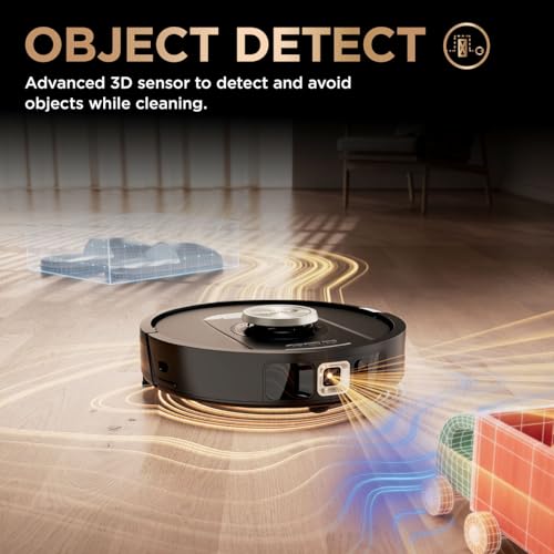 Shark PowerDetect 2-in-1 Robot Vacuum & Mop, NeverTouch Pro 60-Day Self Empty, Self-Refill and Self-Clean Robot Vacuum with 3D & LiDAR Navigation, NeverStuck Obstacle Bypass, WiFi/App White