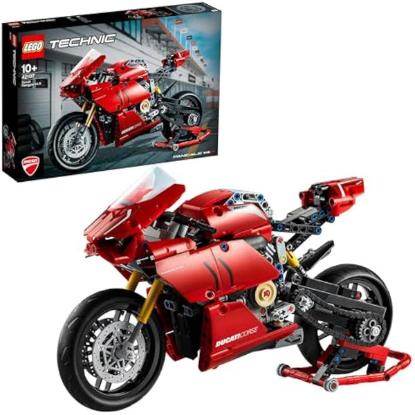 LEGO Technic Ducati Panigale V4 R 42107 Motorcycle Toy Building Kit (646 pieces), Build A Model Motorcycle, Featuring Gearbox and Suspension