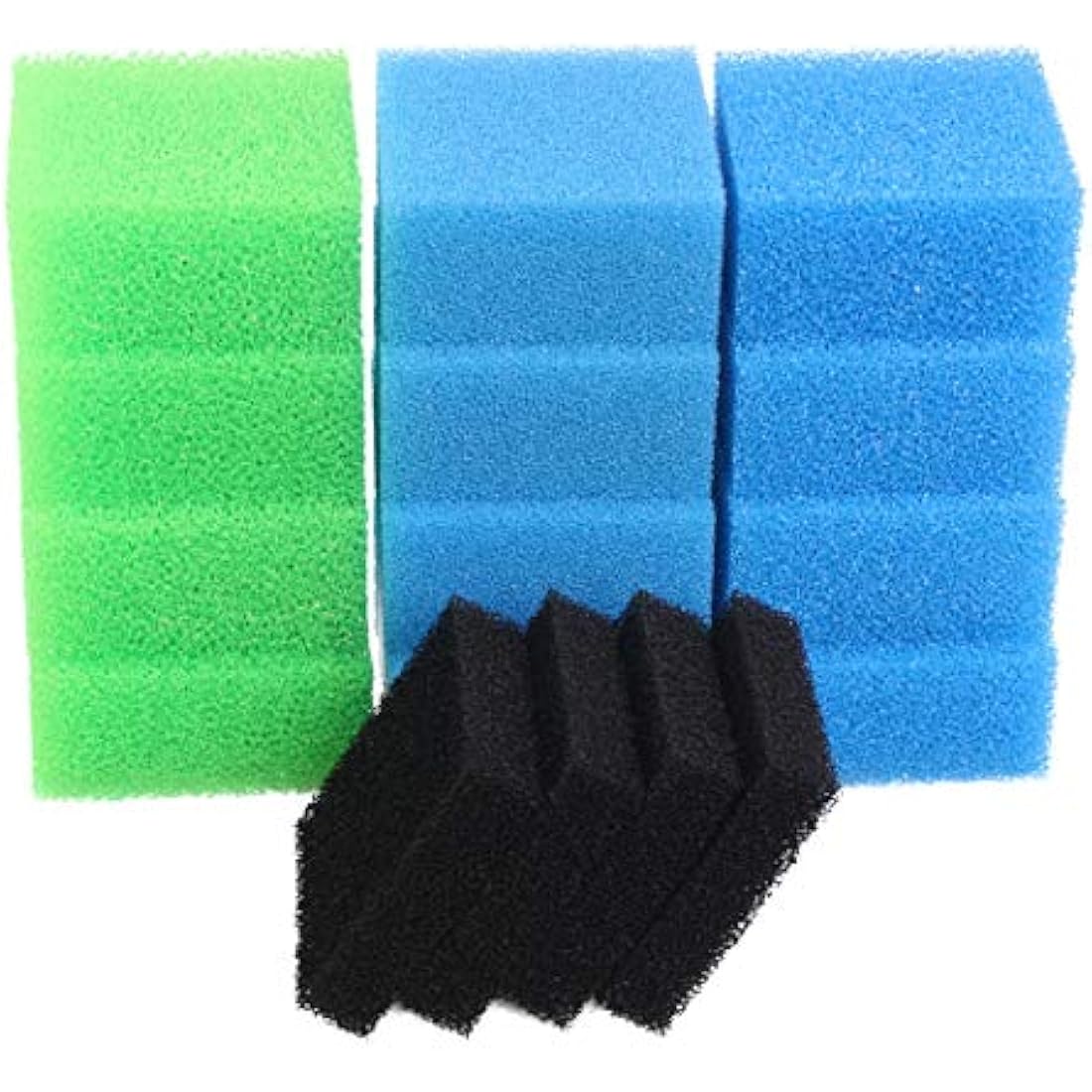 INGVIEE Set of Compatible Aquarium Filter Foam Sponge for Juwel Compact/Bioflow 3.0 (4 x Blue Fine, 4 x Blue Coarse, 4 x Green Nitrate, 4 x Black Carbon)