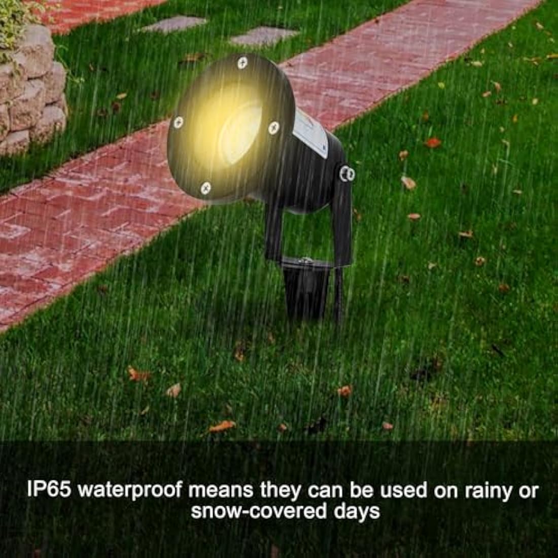 Wondlumi 4X Garden Spike Lights, Upgraded GU10 Spot Light Mains Powered 240V Landscape Spotlights IP65 Waterproof Outdoor Garden Uplights for Pathway Yard Patio, No Bulbs