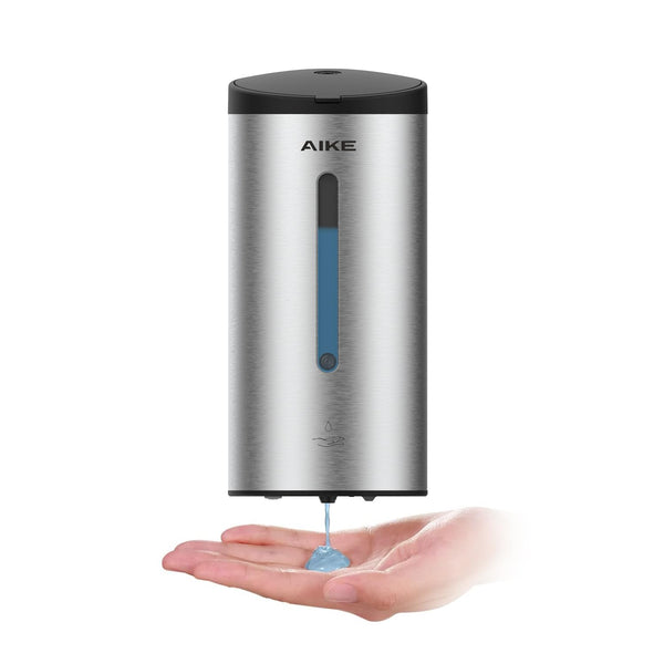 AIKE New AK1205 800ml Wall Mounted Soap Dispenser, Automatic Hand Soap Dispenser, Commercial Stainless Steel Liquid Dispenser