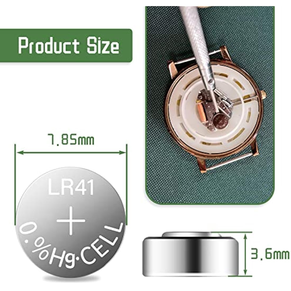 Alkaline Button Cell Batteries LR41 AG3 1.5V Coin Cell Battery 384 SR41 SR741 for Watches Toys Calculators 100-Pack