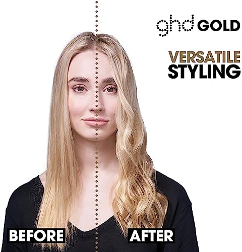 ghd Gold Hair Straightener & Styler - Professional Styling, for Sleek, Smooth Styles with More Shine - for All Hair Types (UK Plug)