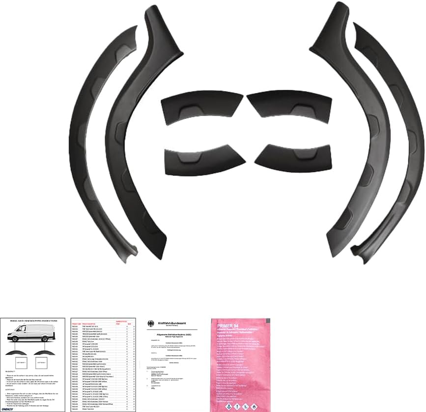 Oneway Set Wheel Arch Trims compatible with Dacia Duster I 2010-2017 Off-Road - Matt black