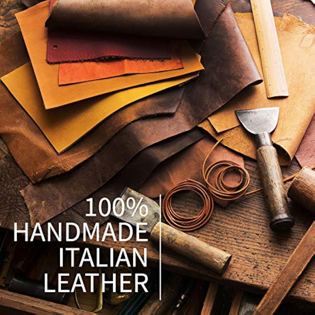 Document Holder in 100% Genuine Full Grain Hammered Leather - Handmade by Expert craftspeople - Spacious and Safe, Perfect for Meetings and Lessons - with Magnetic Closure - Dark Brown