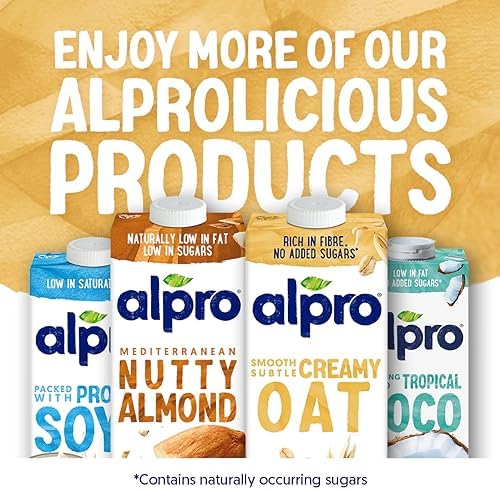 Alpro Barista Foamable Oat Plant-Based Long Life Drink - Great for Coffee Foam - Vegan Dairy Free & Lactose Free - 1L (Pack of 8)