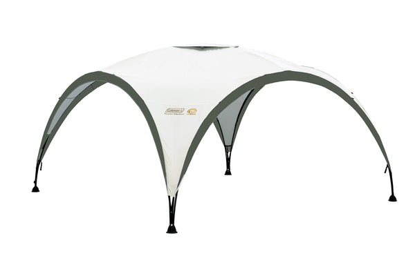 Coleman Gazebo, Event Shelter for Garden and Camping, Sturdy Steel Poles Construction, Large Event Tent, Portable Sun Shelter with Sun Protection SPF 50+, Grey/Green, L - 3.6 x 3.6 m