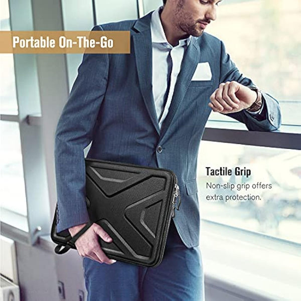 SITHON Hard Shell Laptop Sleeve Case for 13" MacBook Air M3/A3113 M2/A2681 2025-2022, MacBook Pro 14 M4/M3/M2/M1, MacBook Air/Pro 13, Surface Pro, Shock Absorption Carrying Cover Bag