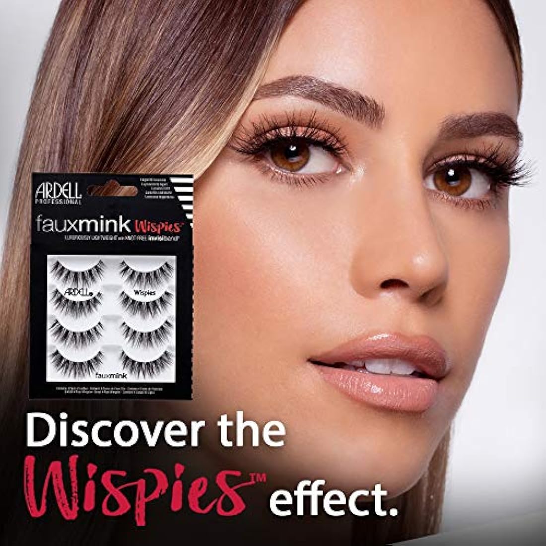 Ardell Faux Mink Wispies False Lashes, Pack of 4