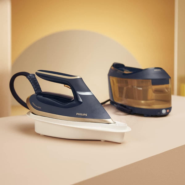 Philips PerfectCare Serie 6000 Steam Generator, 2400 W, 600g Steam Flow, 8 Bar Pressure, No Burns with OptimalTEMP Technology, 1.8L Tank, Black (PSG6066/26)