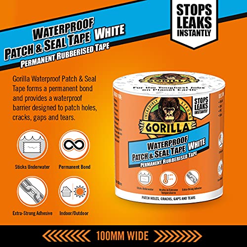 Gorilla Waterproof Patch & Seal Tape White 3m